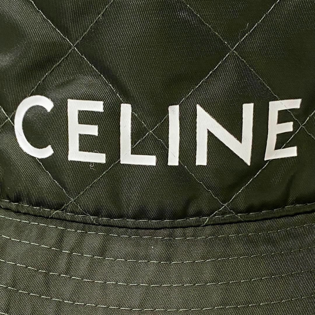 celine(セリーヌ)の【極美品】CELINEセリーヌ　キルティングバケットハット　カーキ　S レディースの帽子(ハット)の商品写真