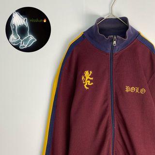 ポロラルフローレン(POLO RALPH LAUREN)の【ポロラルフローレン　トラックジャケット　アームライン　あずき色　　古着】(その他)