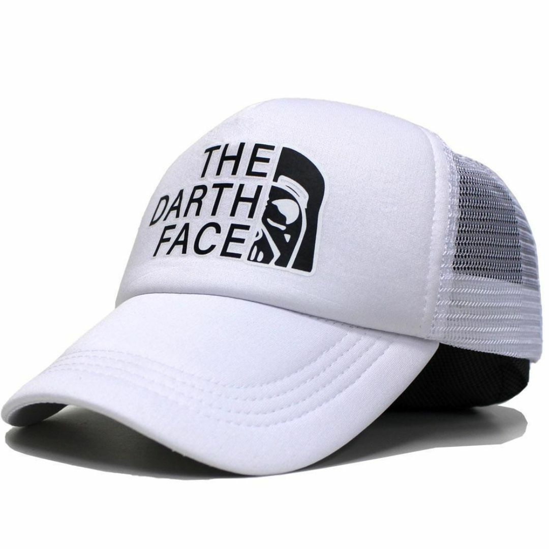 特価！ 人気 パロディ ダースフェイス メッシュキャップ 　ホワイト メンズの帽子(キャップ)の商品写真