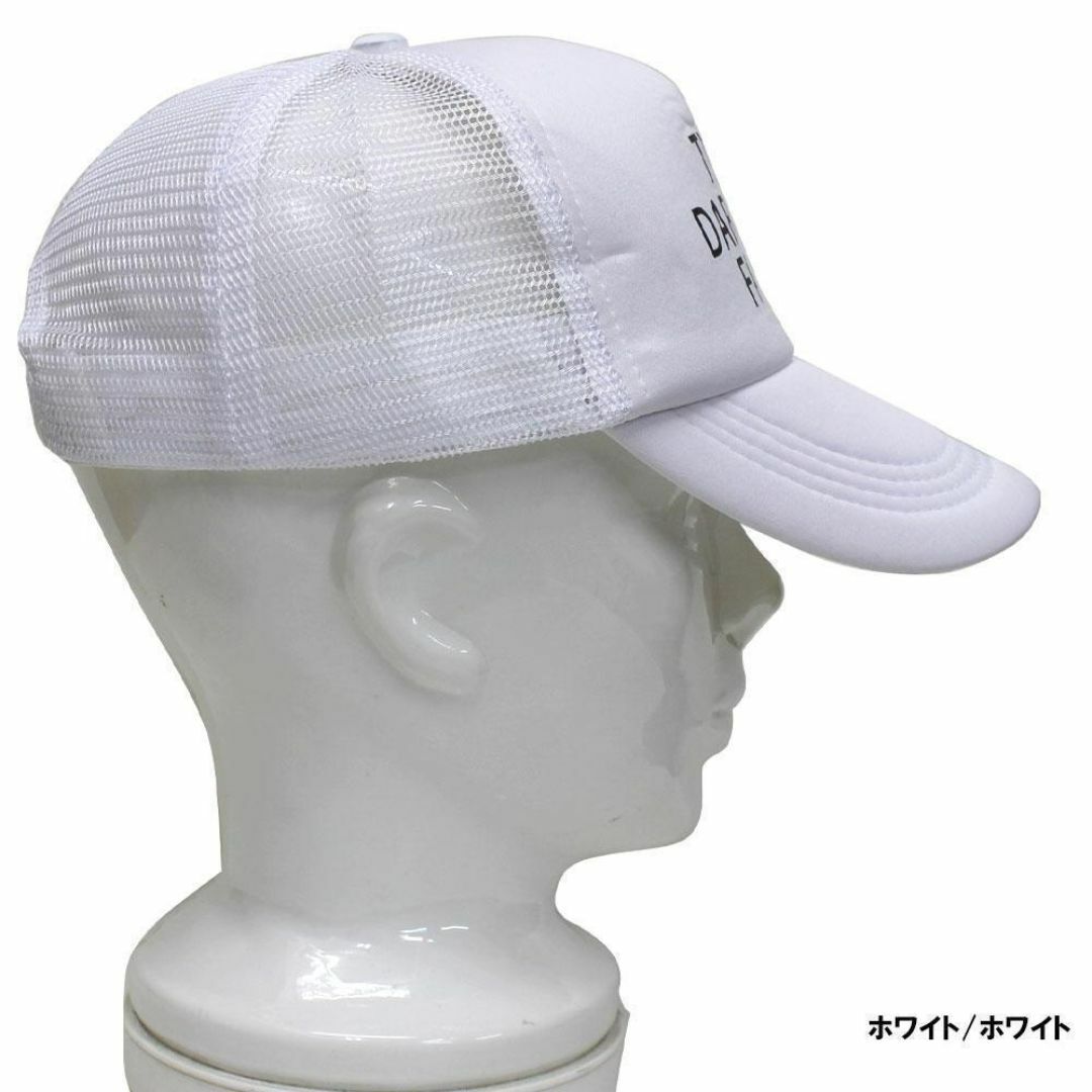 特価！ 人気 パロディ ダースフェイス メッシュキャップ 　ホワイト メンズの帽子(キャップ)の商品写真