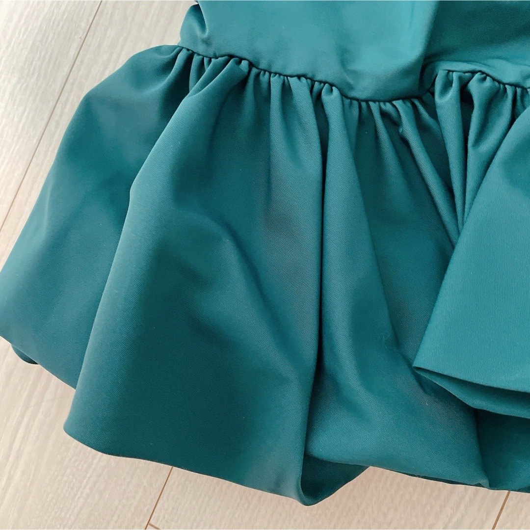 LANVIN en Bleu(ランバンオンブルー)のLANVIN en Bleu ランバンオンブルー　バルーンヘムグログランスカート レディースのスカート(ひざ丈スカート)の商品写真