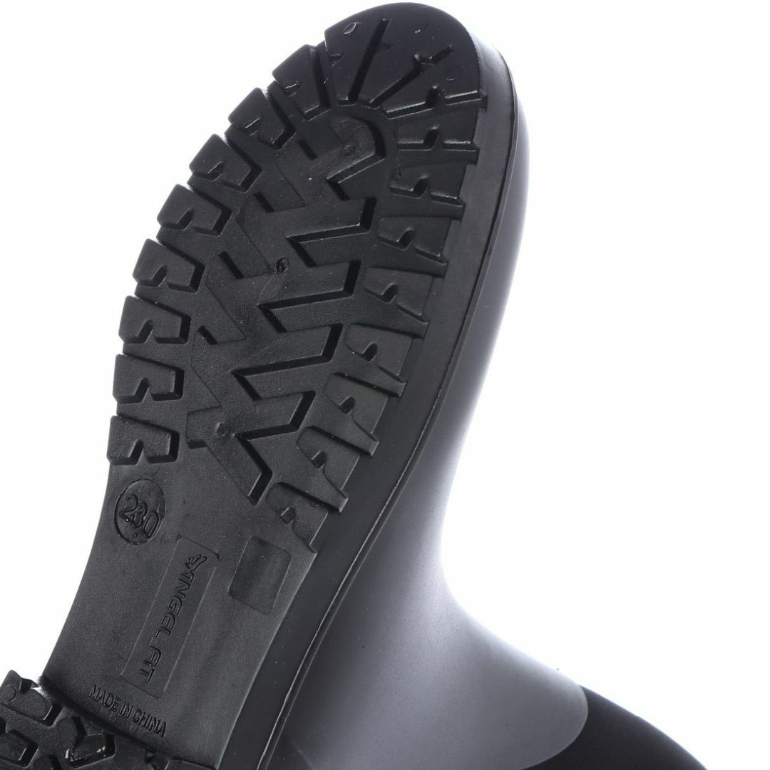 【新品 未使用】レインブーツ ブラック 25.0cm 19077 レディースの靴/シューズ(レインブーツ/長靴)の商品写真