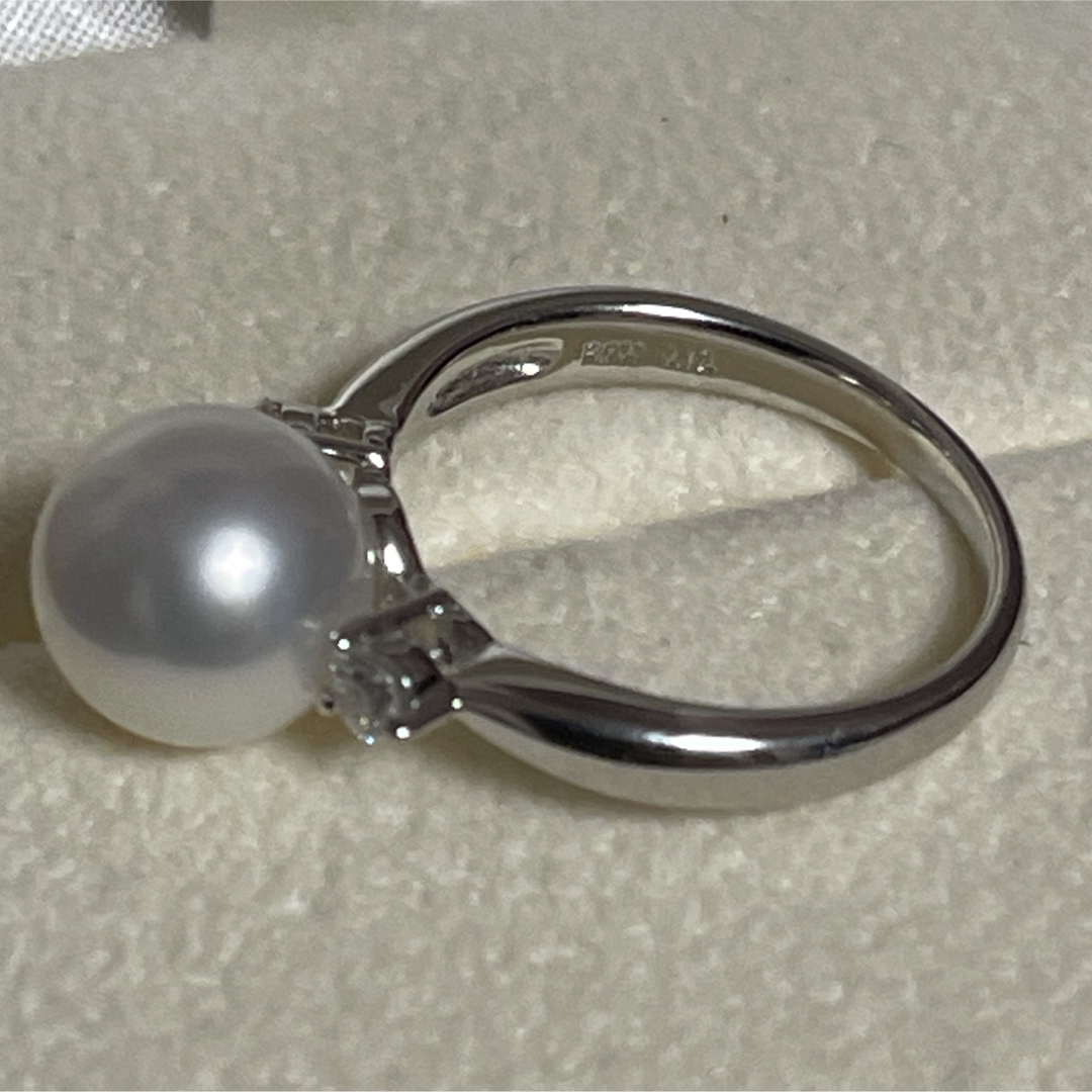 TASAKI(タサキ)の【現行　超美品】TASAKI 大玉リング11.5号pt900 ダイヤ0.12ct レディースのアクセサリー(リング(指輪))の商品写真