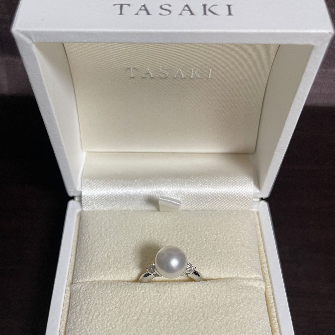 TASAKI(タサキ)の【現行　超美品】TASAKI 大玉リング11.5号pt900 ダイヤ0.12ct レディースのアクセサリー(リング(指輪))の商品写真