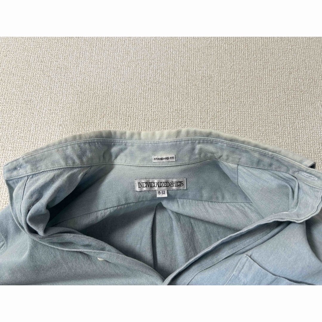 INDIVIDUALIZED SHIRTS(インディヴィジュアライズドシャツ)のINDIVIDUALIZED SHIRTS ボタンダウンシャツ　水色 メンズのトップス(シャツ)の商品写真