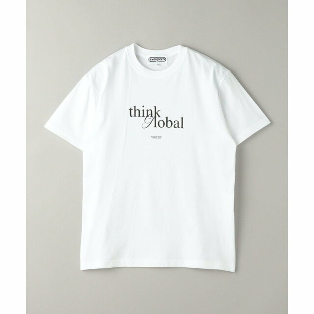BEAUTY&YOUTH UNITED ARROWS(ビューティアンドユースユナイテッドアローズ)の【WHITE】<evergreen> THINK GLOBAL/Tシャツ メンズのトップス(Tシャツ/カットソー(半袖/袖なし))の商品写真