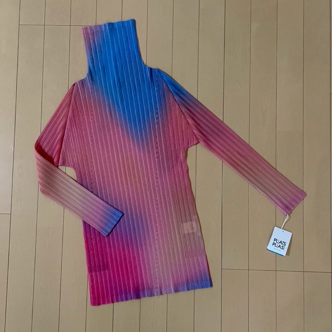 PLEATS PLEASE ISSEY MIYAKE(プリーツプリーズイッセイミヤケ)の新作新品タグ付き　プリーツプリーズ   ハイネック　長袖　カットソー　シャツ レディースのトップス(カットソー(長袖/七分))の商品写真