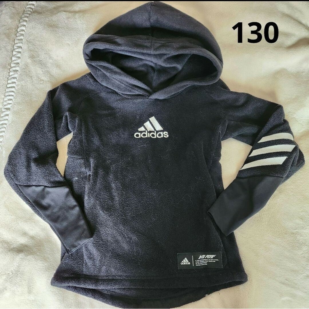 adidas(アディダス)のadidas　130 ボアパーカー キッズ/ベビー/マタニティのキッズ服男の子用(90cm~)(ニット)の商品写真