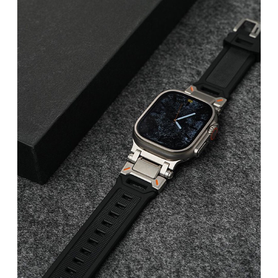 Apple Watch(アップルウォッチ)のApple watch アップルウォッチ バンド ベルト シリコーン メカデザ メンズの時計(金属ベルト)の商品写真