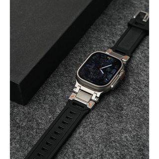 Apple watch アップルウォッチ バンド ベルト シリコーン メカデザ