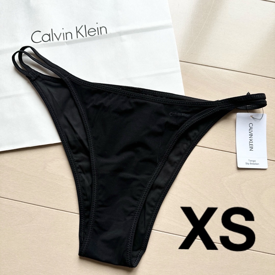 Calvin Klein(カルバンクライン)のカルバンクライン 下着 ショーツ タンガ ビキニ 速乾 パンツ XS S 黒 レディースの下着/アンダーウェア(ショーツ)の商品写真