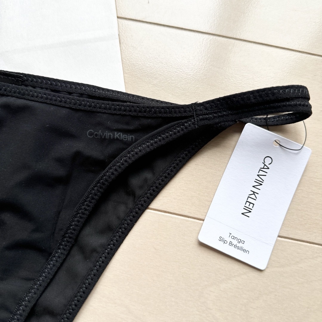 Calvin Klein(カルバンクライン)のカルバンクライン 下着 ショーツ タンガ ビキニ 速乾 パンツ XS S 黒 レディースの下着/アンダーウェア(ショーツ)の商品写真