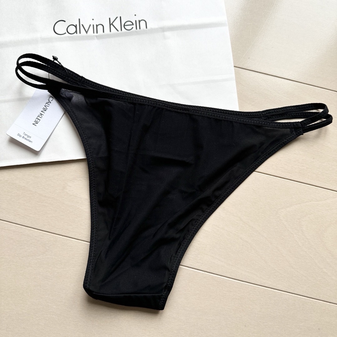 Calvin Klein(カルバンクライン)のカルバンクライン 下着 ショーツ タンガ ビキニ 速乾 パンツ XS S 黒 レディースの下着/アンダーウェア(ショーツ)の商品写真