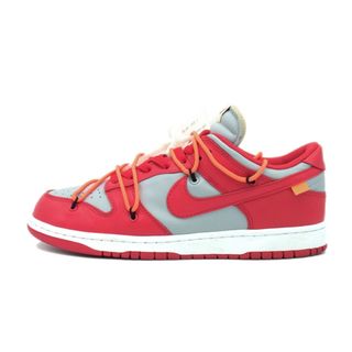 ナイキ(NIKE)のナイキ NIKE × オフホワイト OFF WHITE ■ 【 DUNK LOW LTHR OW UNIVERSITY RED CT0856 600 】 ダンク ロー ユニバーシティ レッド スニーカー f21329(スニーカー)