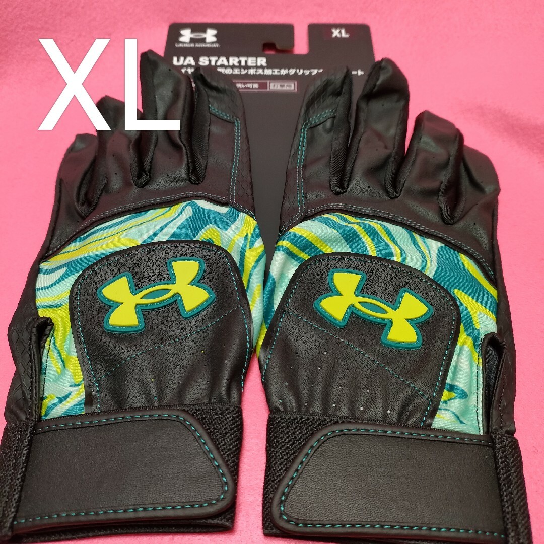 UNDER ARMOUR(アンダーアーマー)のアンダーアーマーバッティンググローブ迷彩XL スポーツ/アウトドアの野球(グローブ)の商品写真