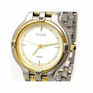 3F セイコー エクセリーヌ 時計 ■ 7321-0730 EXCELINE ステンレス コンビカラー クォーツ レディース 腕時計 SEIKO □6C(腕時計)