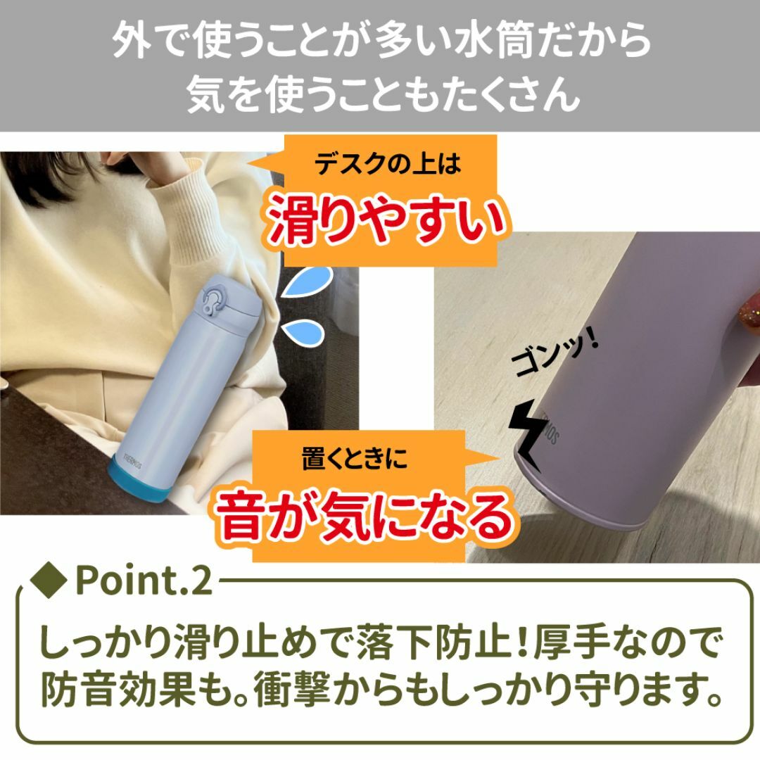 【js81-4-5】ブルー   85mm水筒底カバー  傷防止 シリコンカバー インテリア/住まい/日用品のキッチン/食器(弁当用品)の商品写真