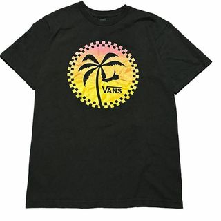 ヴァンズ(VANS)のメキシコ製 VANS 半袖Tシャツ ヤシの木 ブラック US古着 v33(Tシャツ/カットソー(半袖/袖なし))