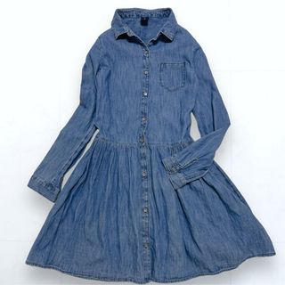 GAP - GAP デニム ギャザー シャツワンピース XL 150cm