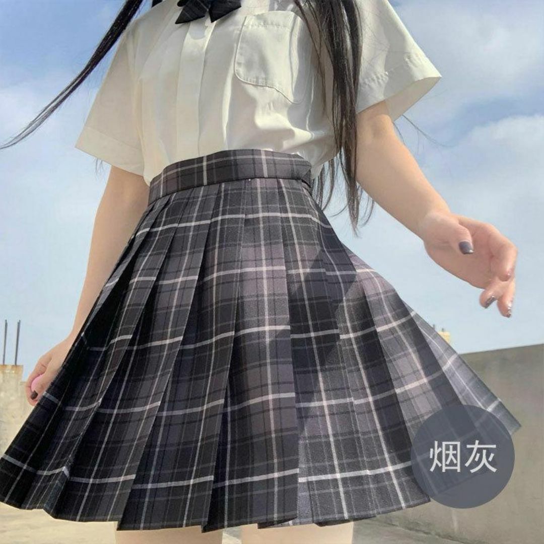 制服女子高生 M 高校 学生 スカート リボン 韓国 コスプレ セット 黒 JK レディースのレディース その他(その他)の商品写真