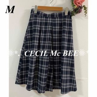 セシルマクビー(CECIL McBEE)のCECIL Mc BEE セシルマクビー チェック柄スカーチョ(ひざ丈スカート)