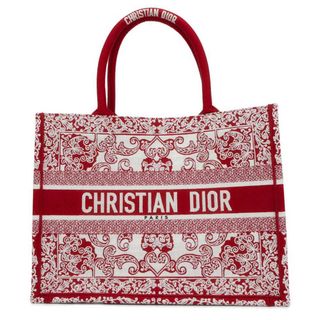 ディオール(Dior)のクリスチャン・ディオール トートバッグ ブックトート ミディアム M1296ZMGA_M933 Dior 白(トートバッグ)