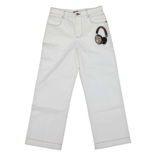 ルイヴィトン(LOUIS VUITTON)のルイヴィトン ボトムス ワッペン デニムパンツ レディースサイズ36 LOUIS VUITTON PANTS 白(その他)