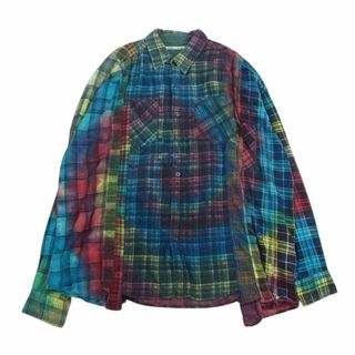 Needles ニードルス HM305 REBUILD BY NEEDLES Flannel Shirt-7 Cuts Wide Shirt リビルド バイ ニードルズ フランネル ワイド 長袖 シャツ マルチカラー系【中古】