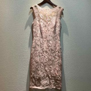 TADASHI SHOJI - タダシショウジ TADASHI SHOJI 総レース ワンピース ピンク 2