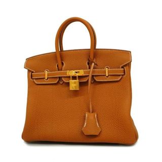 エルメス(Hermes)の【3db0557-g】エルメス ハンドバッグ/バーキン25/B刻印/トゴ/ゴールド/ゴールド金具 【中古】 レディース(ハンドバッグ)