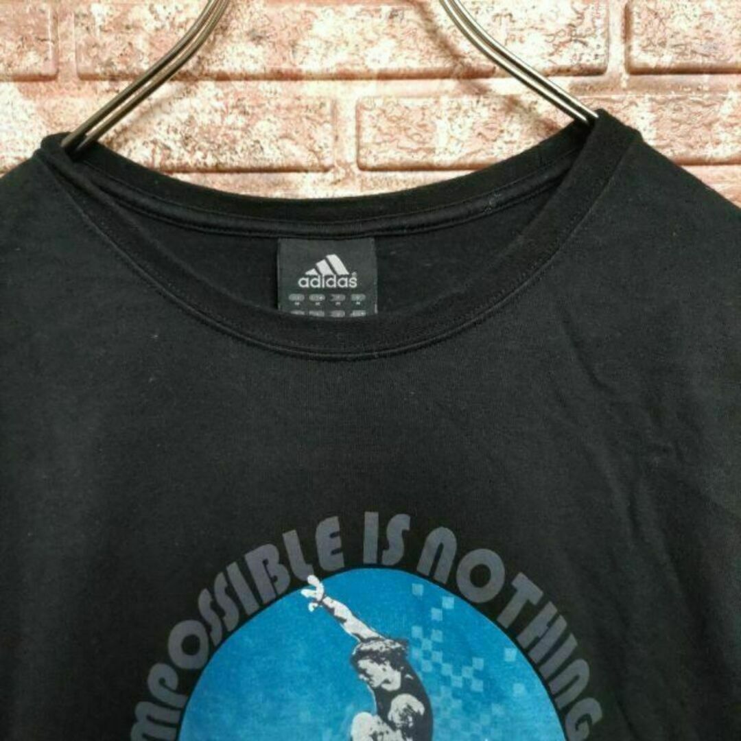 adidas(アディダス)のadidas アディダス クルーネック 半袖Tシャツ 黒 サイズO メンズのトップス(Tシャツ/カットソー(半袖/袖なし))の商品写真