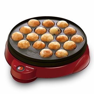 アイリスオーヤマ たこ焼き器 レッド ITY-18A-R(その他)