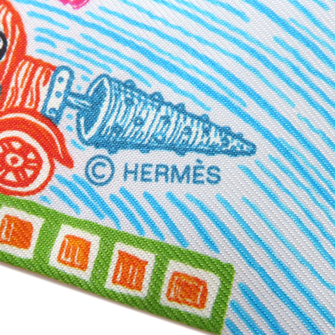 Hermes(エルメス)のエルメス HERMES スカーフ ツイリー シルク ローズ×ターコイズ×オレンジ 新品 未使用【SUPER SILK QUEST/スーパー シルク クエスト】  スーパー シルク クエスト 【箱】【中古】 レディースのファッション小物(バンダナ/スカーフ)の商品写真