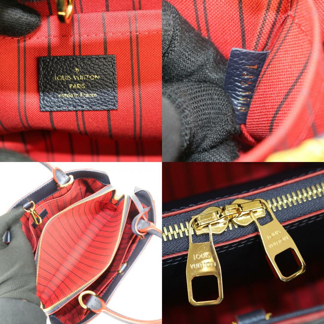 LOUIS VUITTON(ルイヴィトン)のLOUIS VUITTON ルイヴィトン モンテーニュ BB M42747 モノグラム・アンプラント ネイビー系×レッド レザー レディース ウィメンズ ユニセックス ブランド LV 人気 定番 ハンドバッグ 2WAYバッグ【中古】松前R56号店 レディースのバッグ(ハンドバッグ)の商品写真