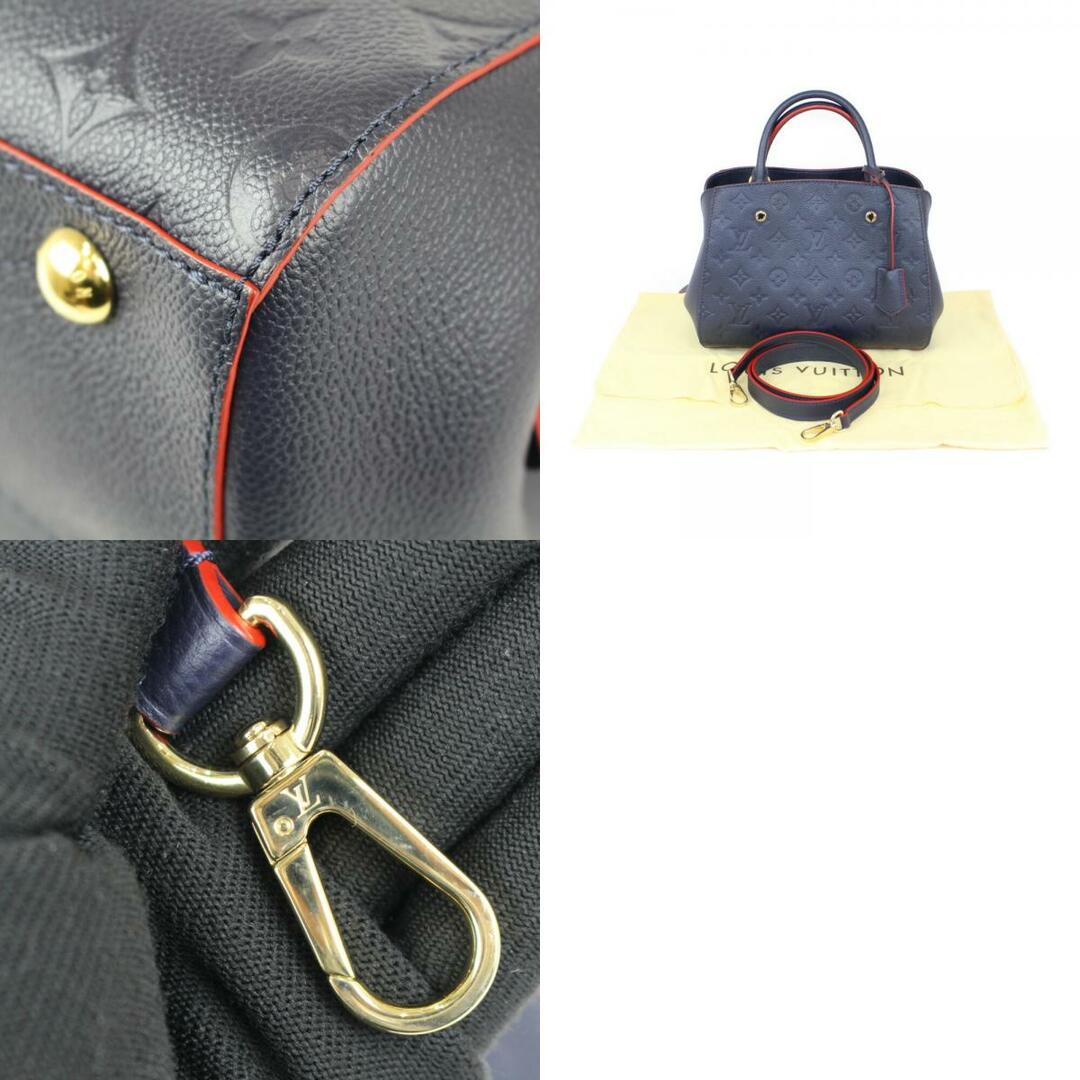 LOUIS VUITTON(ルイヴィトン)のLOUIS VUITTON ルイヴィトン モンテーニュ BB M42747 モノグラム・アンプラント ネイビー系×レッド レザー レディース ウィメンズ ユニセックス ブランド LV 人気 定番 ハンドバッグ 2WAYバッグ【中古】松前R56号店 レディースのバッグ(ハンドバッグ)の商品写真