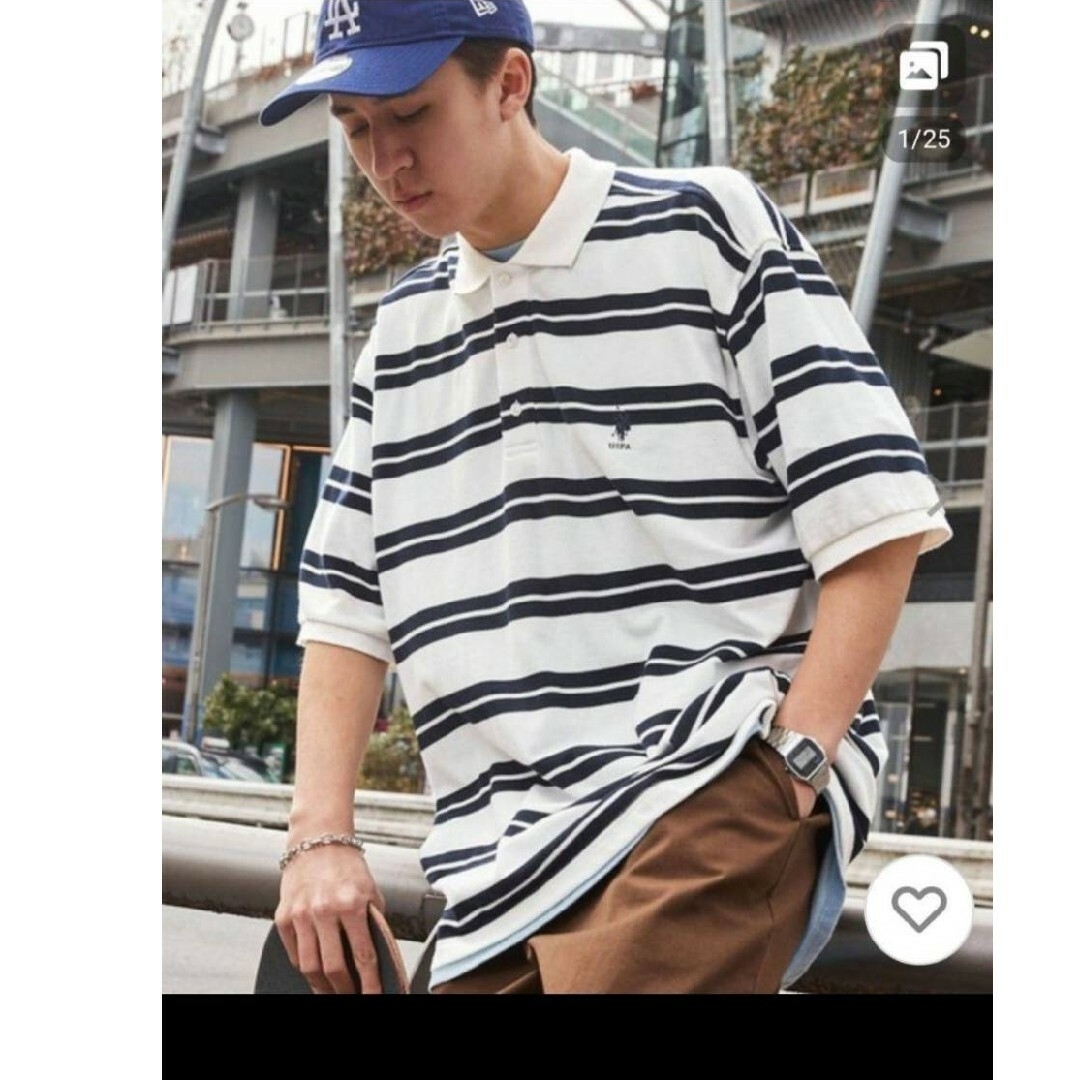 U.S. POLO ASSN.(ユーエスポロアッスン)の【A182】U.S. POLO ASSN.   オーバーサイズ半袖ポロシャツ レディースのトップス(ポロシャツ)の商品写真