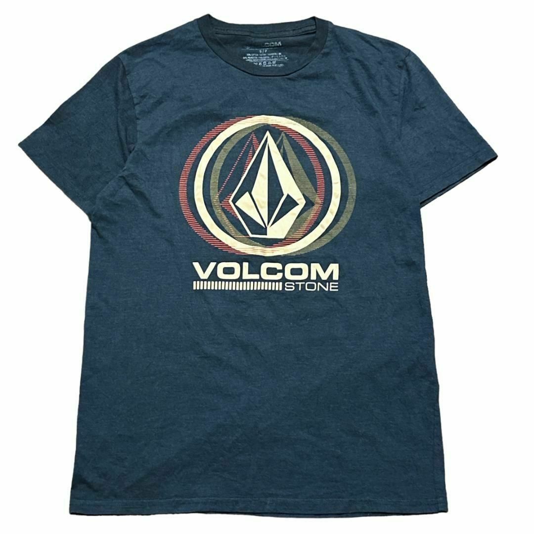 volcom(ボルコム)のVOLCOM ボルコム 半袖Tシャツ ストーンロゴ ネイビー US古着v27 メンズのトップス(Tシャツ/カットソー(半袖/袖なし))の商品写真