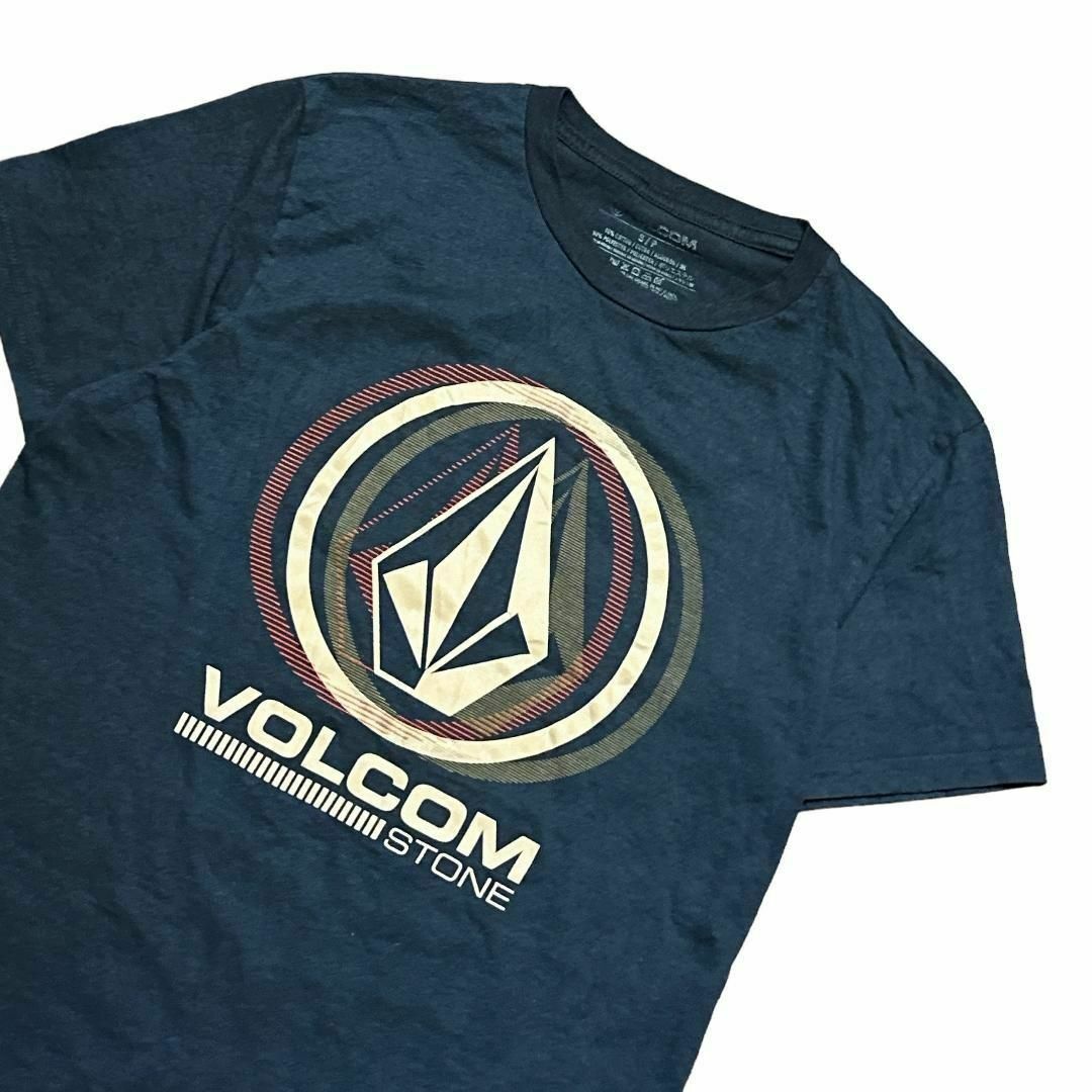 volcom(ボルコム)のVOLCOM ボルコム 半袖Tシャツ ストーンロゴ ネイビー US古着v27 メンズのトップス(Tシャツ/カットソー(半袖/袖なし))の商品写真