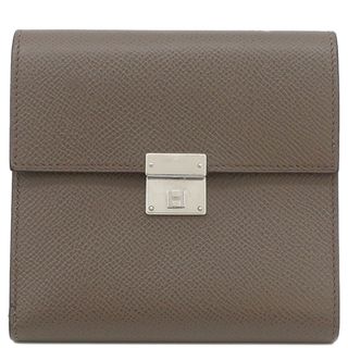 エルメス(Hermes)のエルメス HERMES 三つ折り財布 クリック12 ヴォーエプソン エトゥープ シルバー金具 グレージュ  A刻印【中古】(財布)