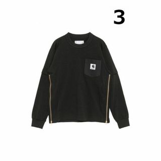 カーハート(carhartt)のsacai Carhartt WIP L/S T-Shirt 黒 3(Tシャツ/カットソー(七分/長袖))