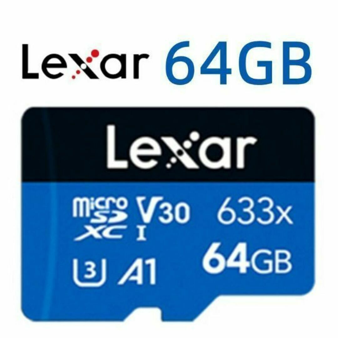 C050 特価 Lexar 64GB microSDカード BLUEシリーズ エンタメ/ホビーのゲームソフト/ゲーム機本体(家庭用ゲーム機本体)の商品写真