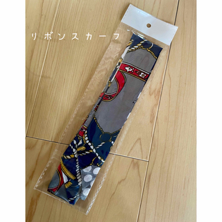 【新品・未使用】リボンスカーフ　バッグチャーム　バッグスカーフ(バンダナ/スカーフ)
