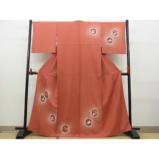 平和屋野田店■訪問着　亀甲花文　暈し染め　金彩　逸品　n-fw6065(着物)