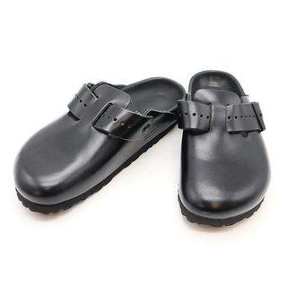 リックオウエンス(Rick Owens)のRick Owens×Birkenstock リックオウエンス×ビルケンシュトック Boston レザーサンダル ブラック 24.5cm(サンダル)