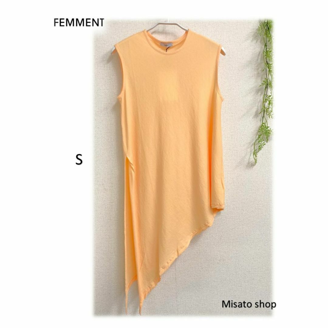 ★FEMMENT★ ファモン アシメントリー チュニック ノースリーブ S レディースのトップス(チュニック)の商品写真