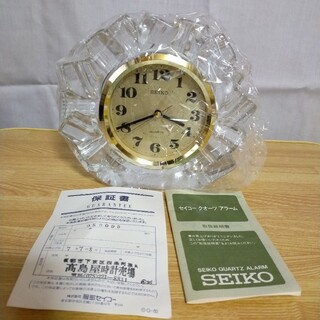 セイコー(SEIKO)のセイコー　置き時計　QK 509D　クリスタル　昭和レトロ(置時計)