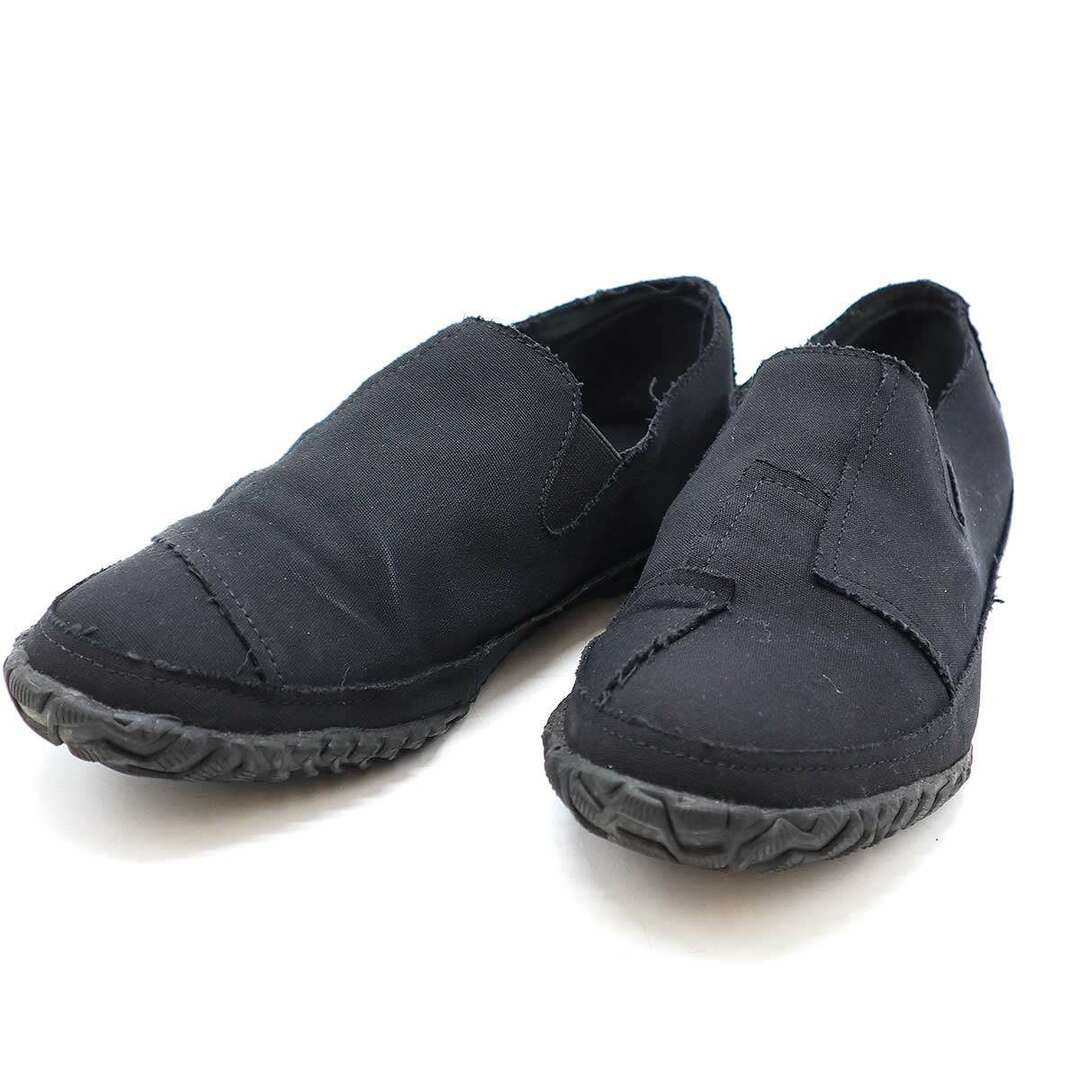 Yohji Yamamoto(ヨウジヤマモト)のYohji Yamamoto POUR HOMME ヨウジヤマモト プールオム 24SS C/CANVAS BK SIDE GORE SLIP-ON キャンバススリッポンスニーカー ブラック 5 HS-E02-061 メンズの靴/シューズ(スニーカー)の商品写真