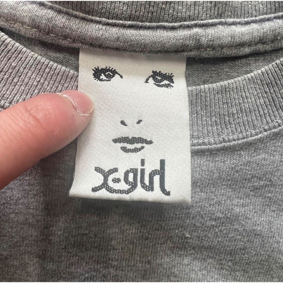 X-girl(エックスガール)の⭐︎ X-garl エックスガール　Tシャツ　半袖　プリント　グレー レディースのトップス(Tシャツ(半袖/袖なし))の商品写真