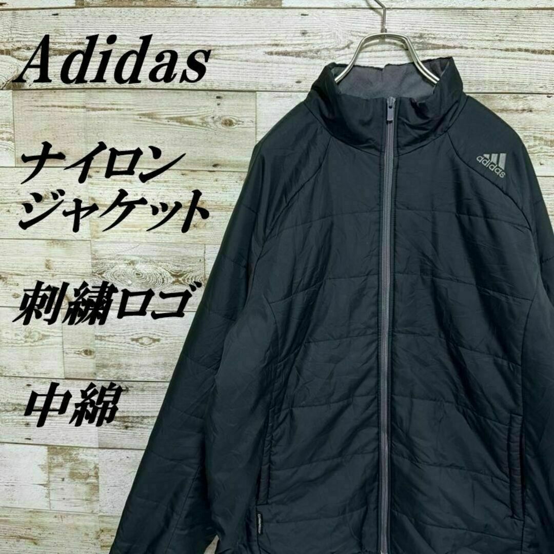 adidas(アディダス)の【379】アディダスフルジップ中綿ナイロンジャケット刺繍ロゴ メンズのジャケット/アウター(ナイロンジャケット)の商品写真