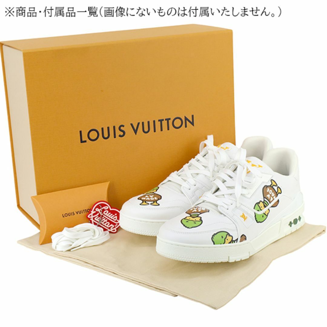 LOUIS VUITTON(ルイヴィトン)のルイヴィトン LVトレイナー ライン スニーカー #8 26.5cm レザー ラバー ホワイト 鴨 モチーフ NIGO メンズ ユニセックス 未使用 1894 メンズの靴/シューズ(スニーカー)の商品写真